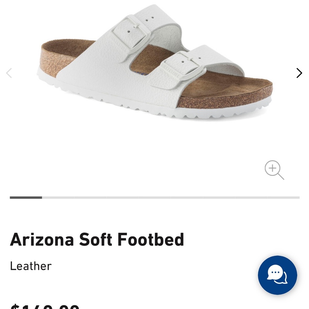 Birkenstock Arizona white leather soft footbed sandals